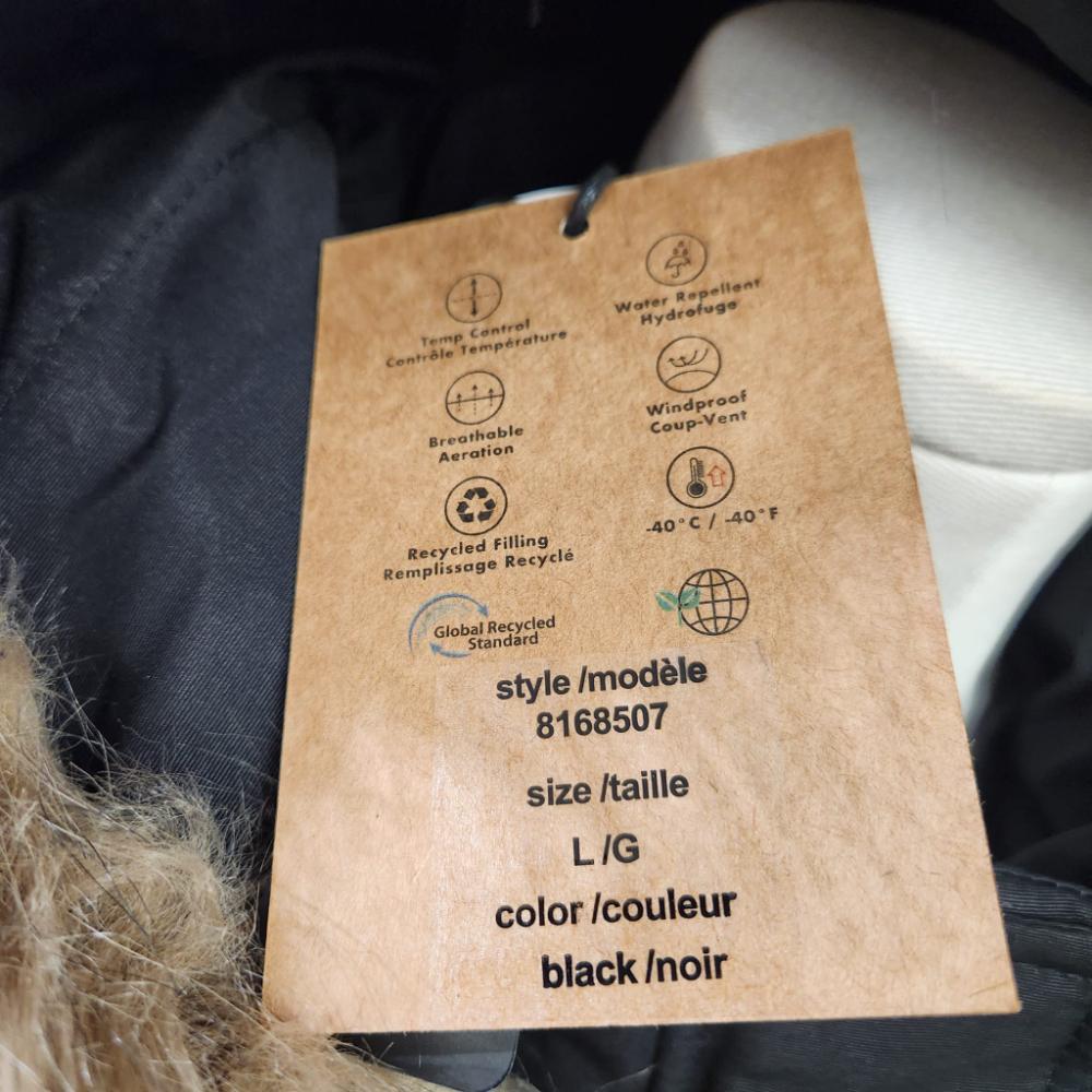 Tag 2 of black winter jacket