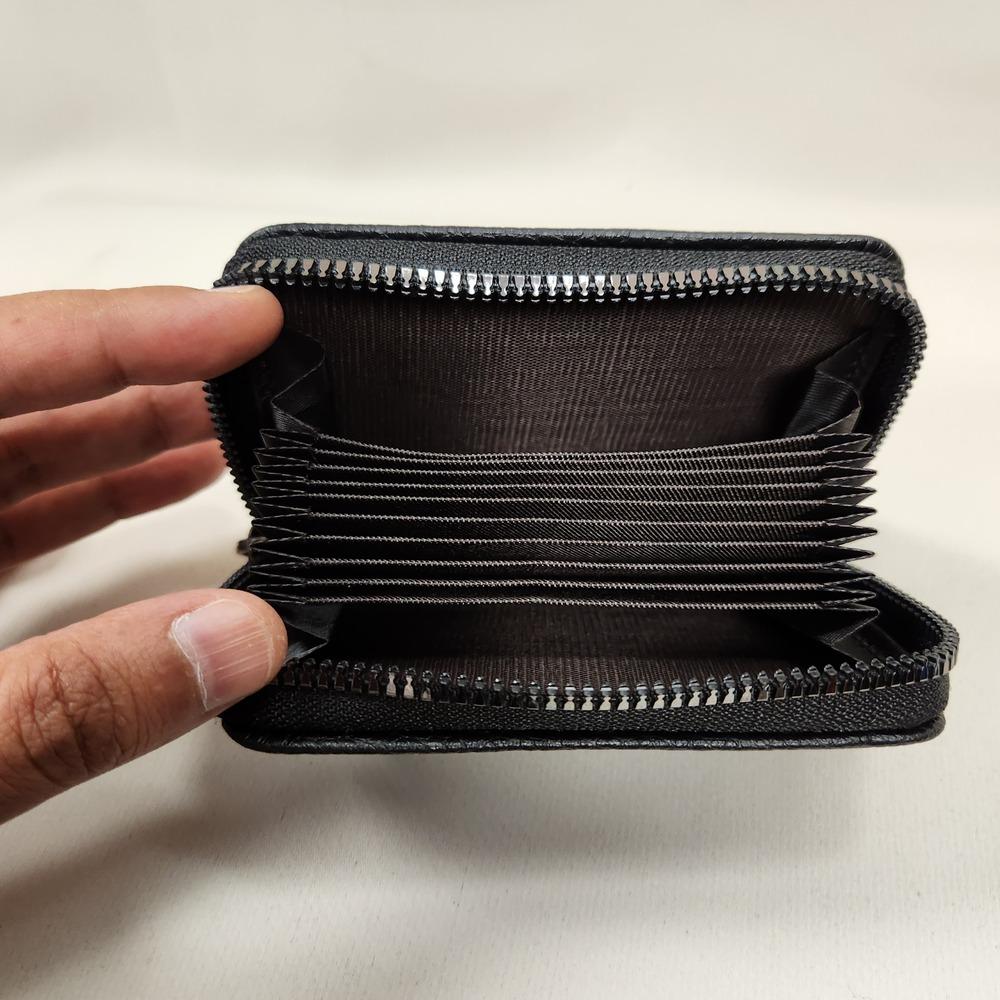 Black color card holder when opened