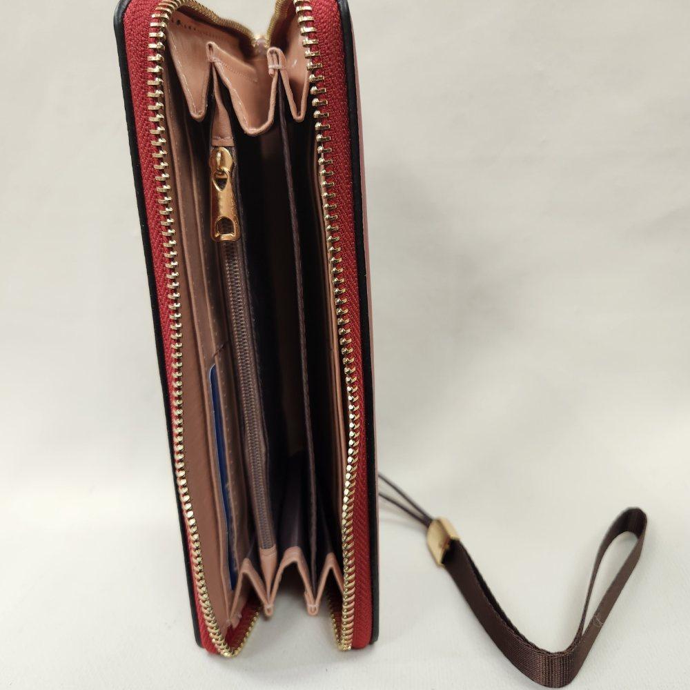 Inside view of red wallet