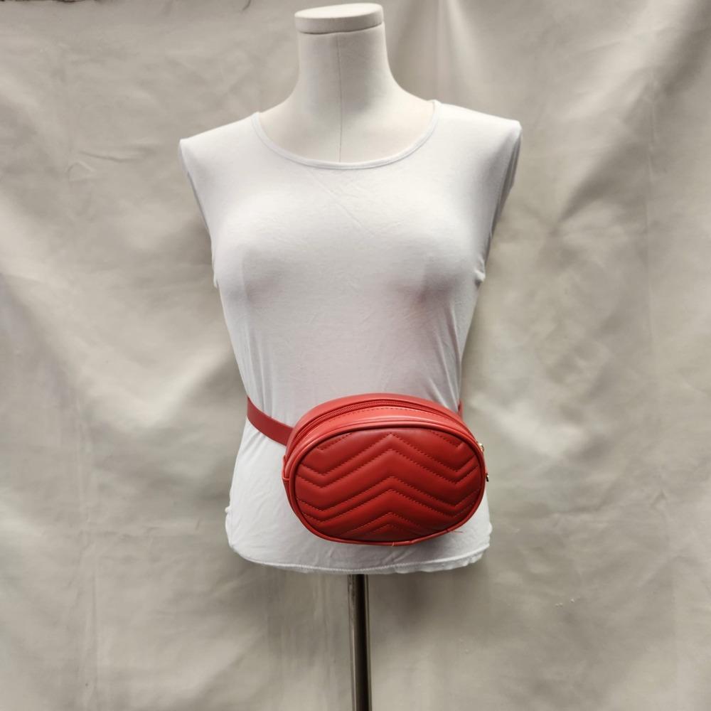 Alternative view of Trendy red belt with pouch