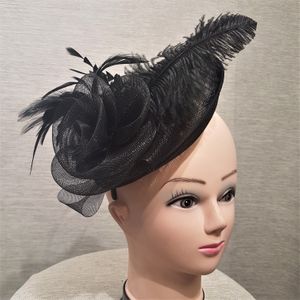 Beautiful Black cambric with feathers fascinator