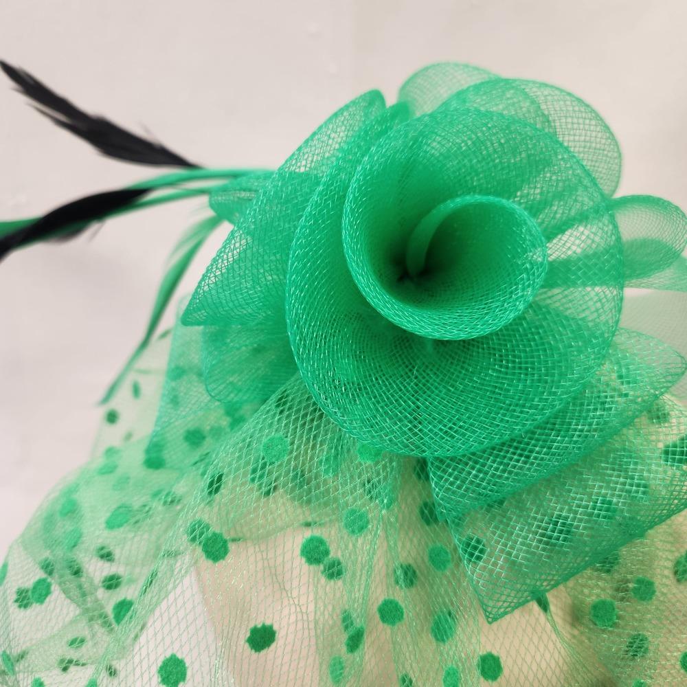 Detailed view of green mesh flower