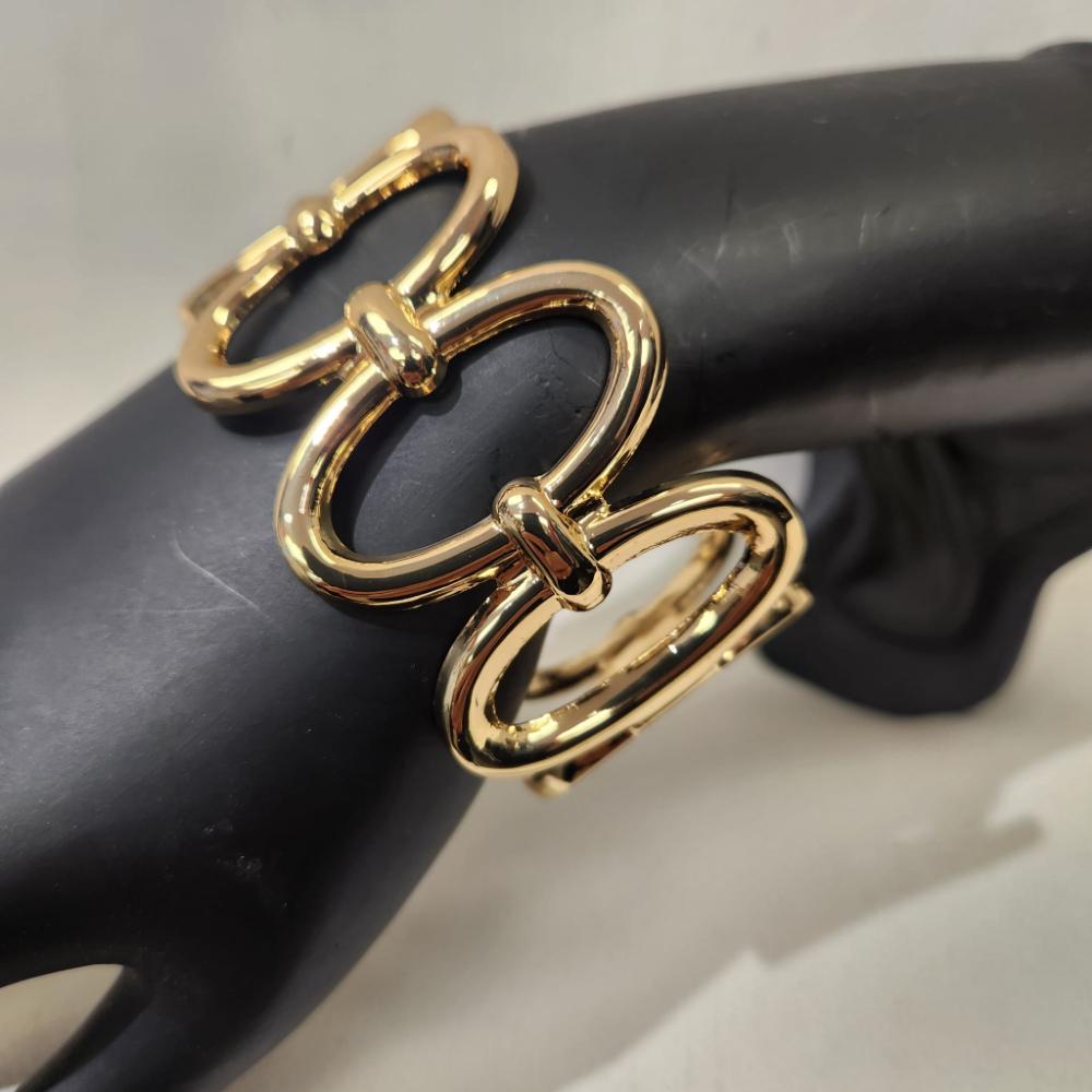 Detailed view of Oval gold frame bracelet