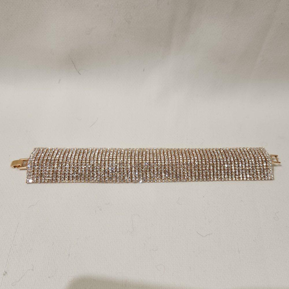 Stone studded gold bracelet