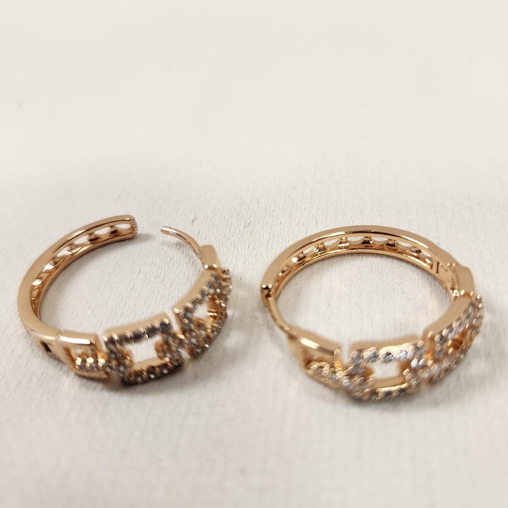 Alternative view of mid size hoop earrings