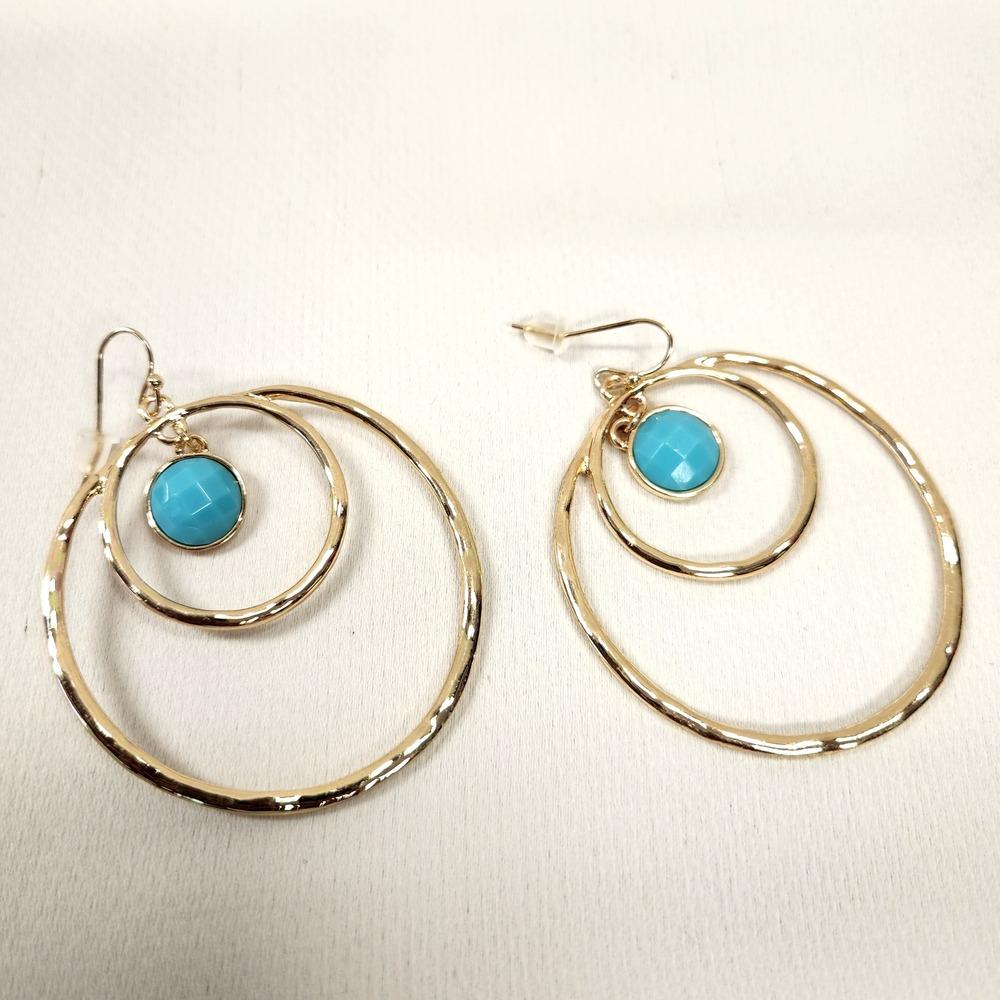 Fish hook dangle earrings
