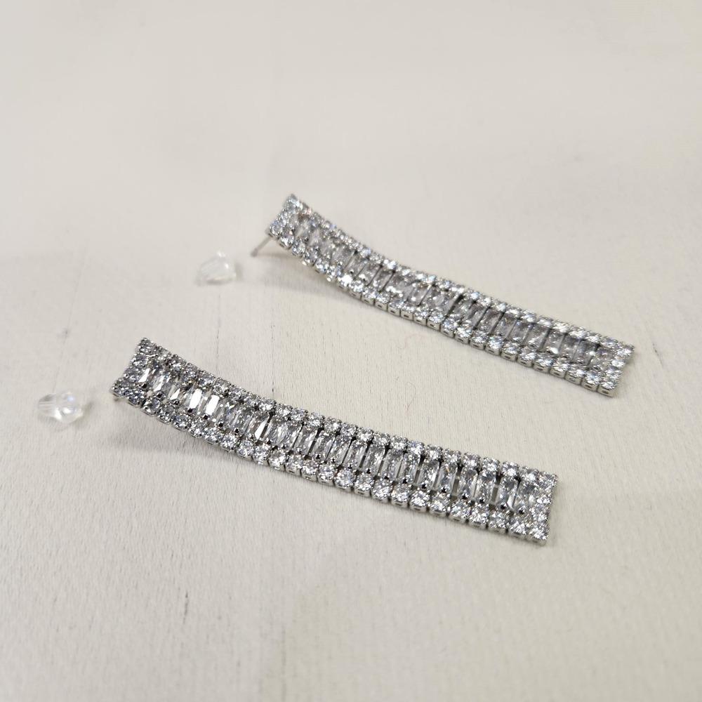 Pushback post of long dangle earrings