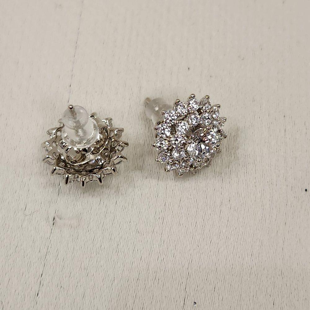 View of stud earrings