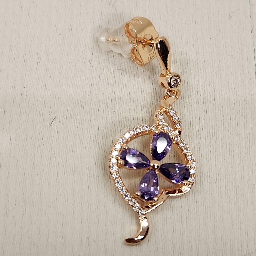 Pushback post of delicate dangle earrings