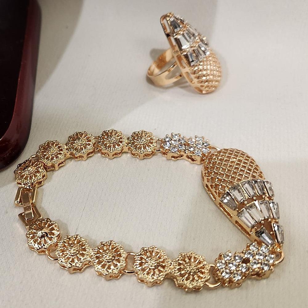 Detailed view of bracelet and adjustable ring
