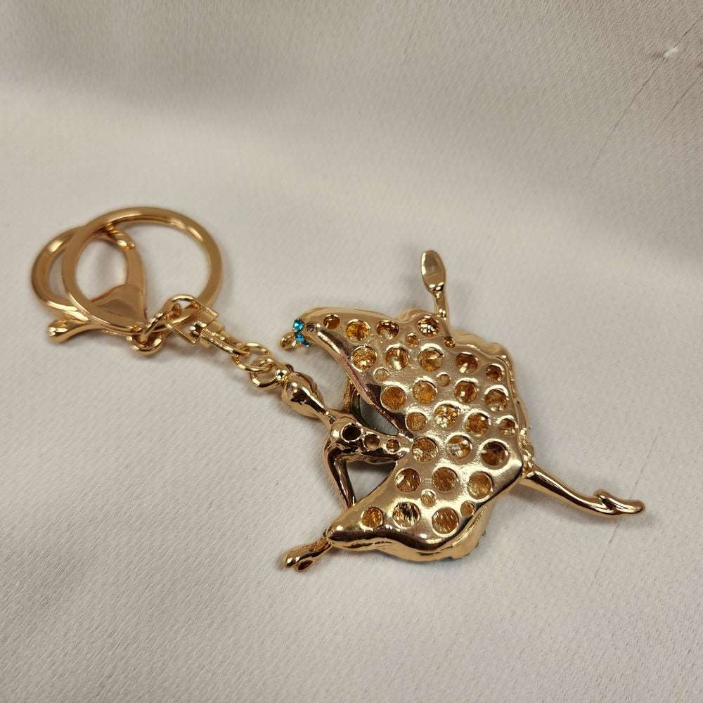 Ballerina shaped shaped purse charm reverse view