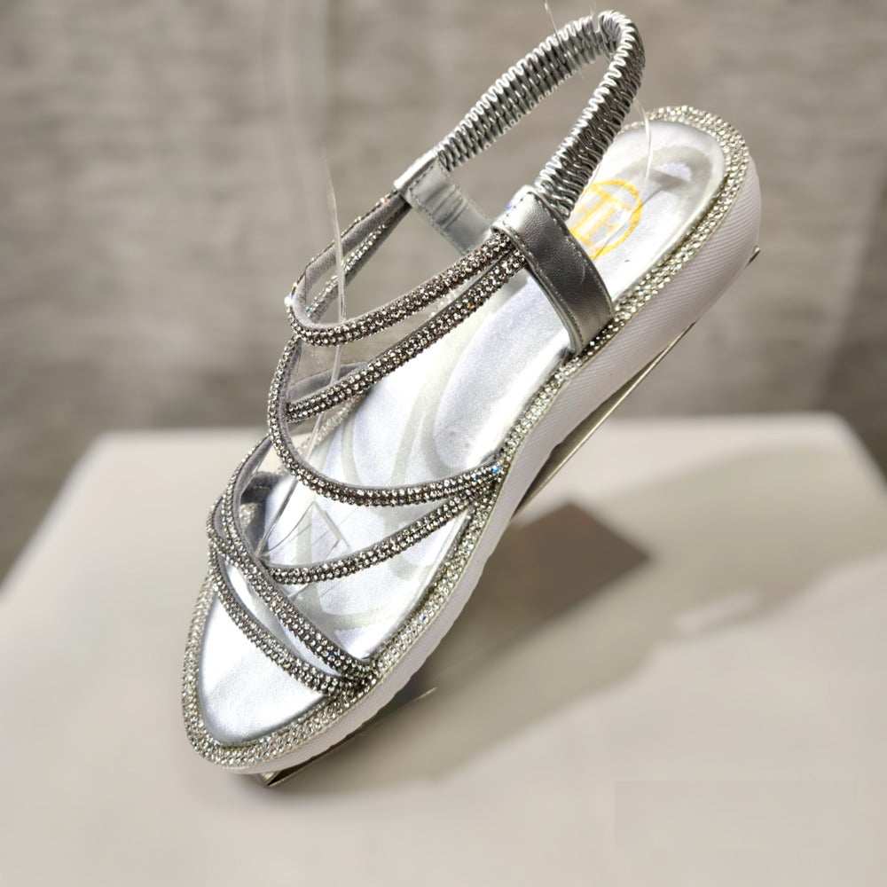 Shop Silver summer sandals for women The Style Inc