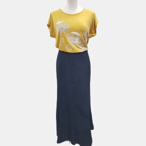 Long jean skirt
