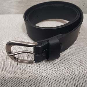 Full view of Plain leather belt for men