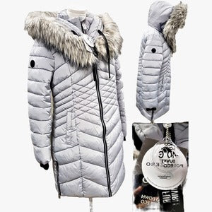 Winter jacket in light grey color