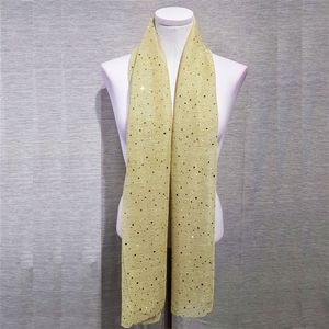 Glittery gold crinkled scarf