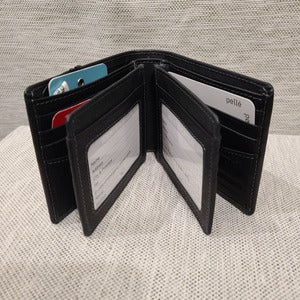 Open view of Black color wallet for men