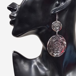 Silver color dangle earrings