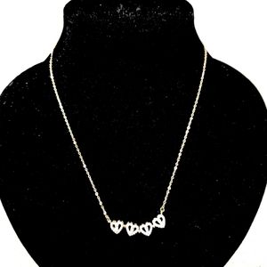 Full view of necklace when hearts unfolded