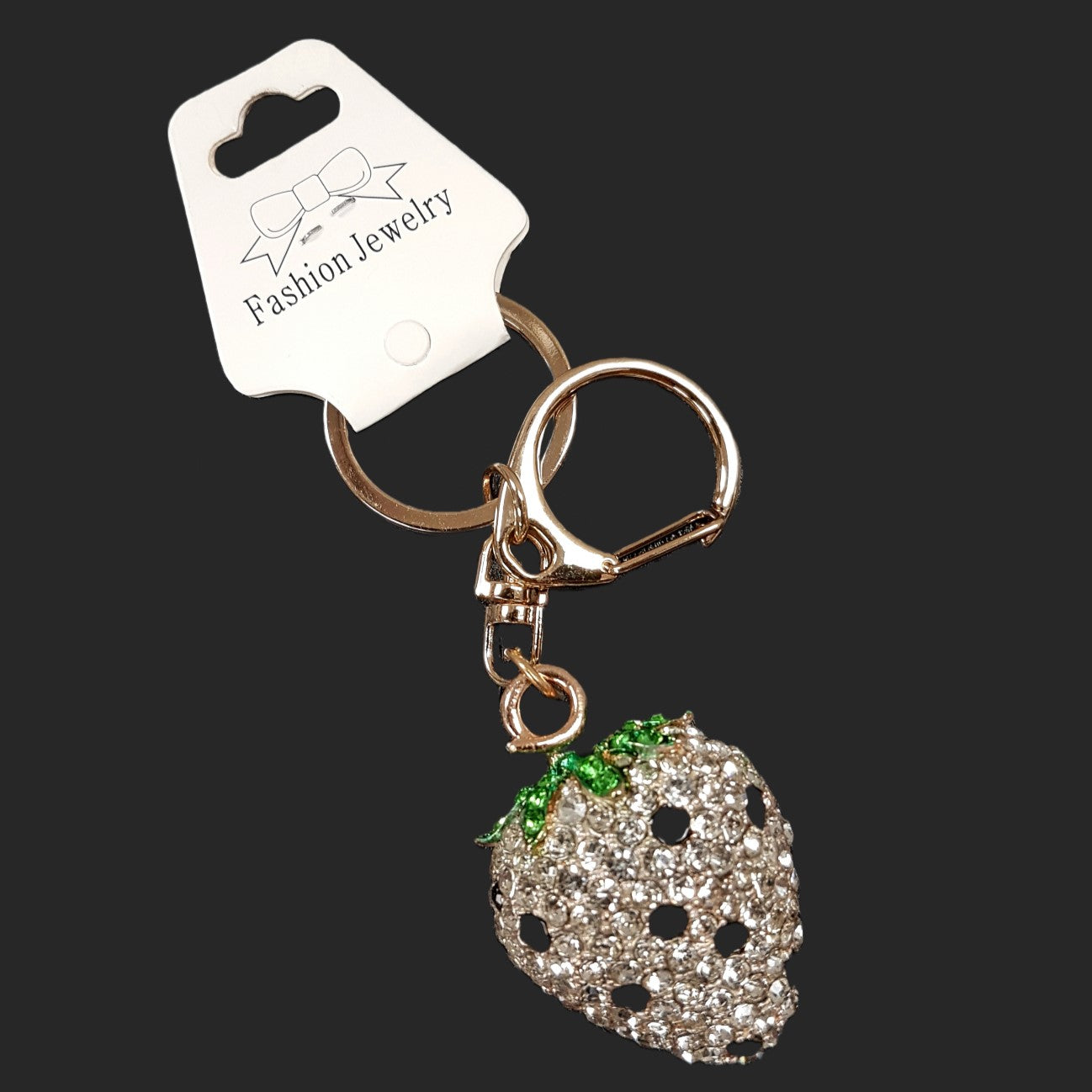 Strawberry shaped purse charm