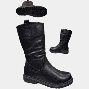 Warm winter boots with fur lining and strong sole