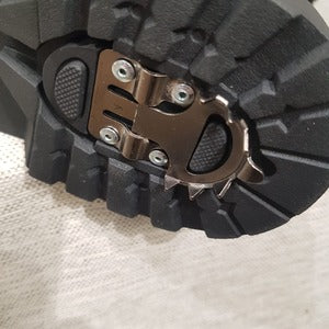 Closer view of flip down spike on heels