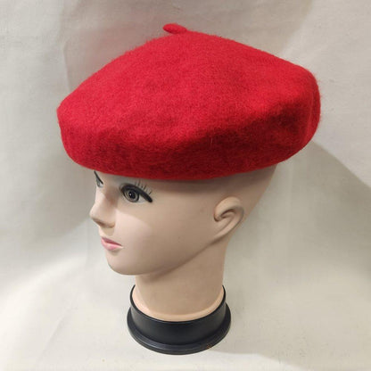 French beret cap in red