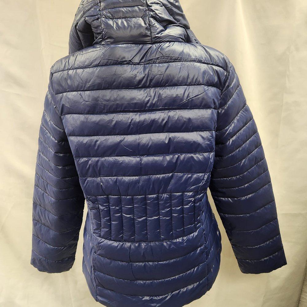 Rear view of Point zero ultra light weight spring jacket in navy blue color