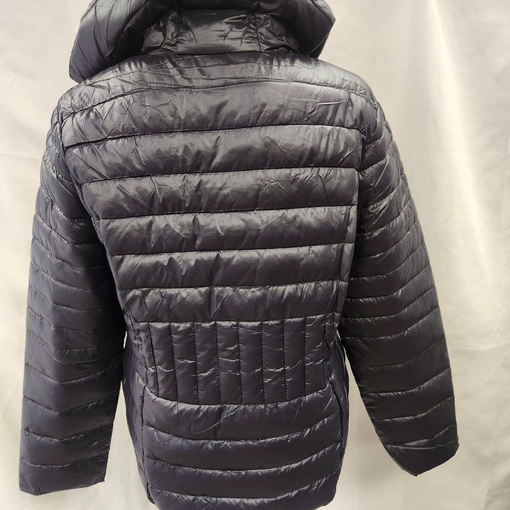 Rear view of Classic Point zero ultra light weight spring jacket in black
