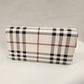 Alternative view of Beige plaid pattern wallet with black and brown stripes