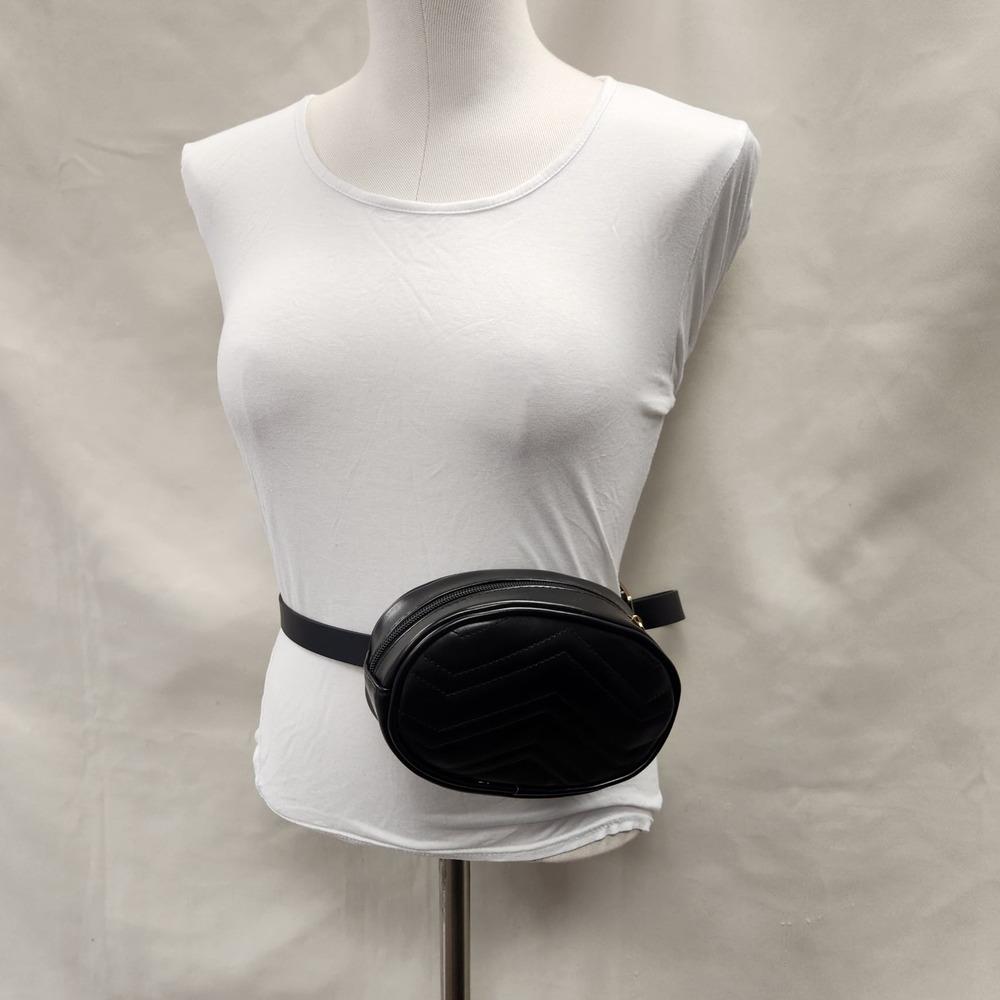 Alternative view of Trendy black belt with pouch