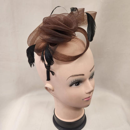 Brown fascinator with hairband