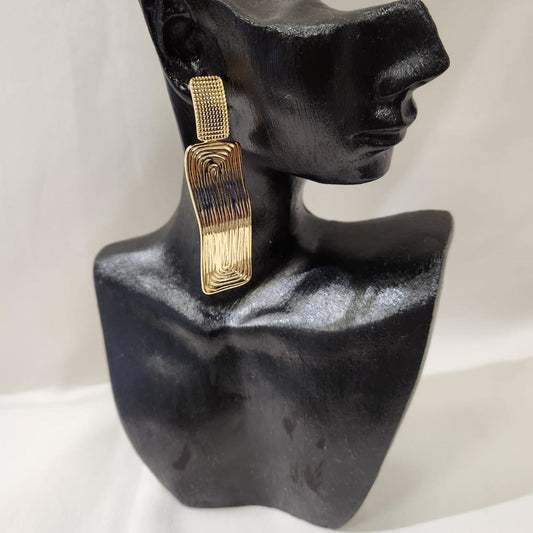 Bold modern design dangle earrings