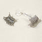 Push back post of silver stone studded earrings