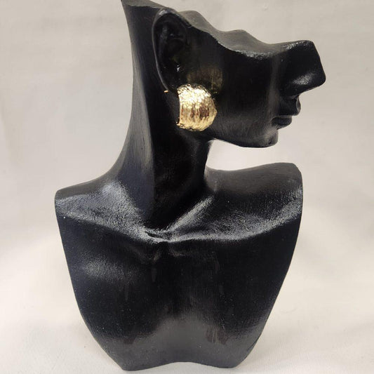 Bold textured open hoop earrings