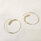 Alternative view of Modish large gold hoop earrings