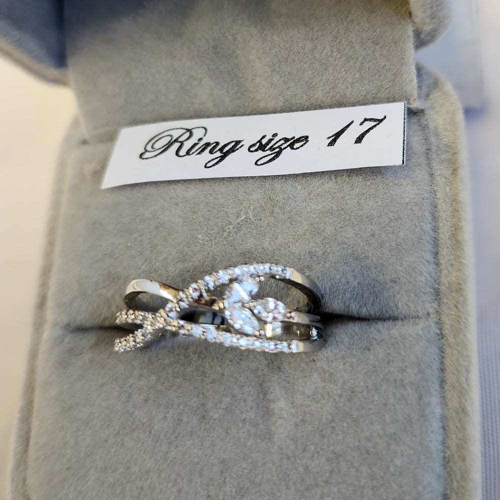 Detailed view of Delicate silver color ring