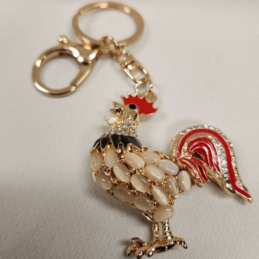 Another view of Beautiful rooster shaped purse charm