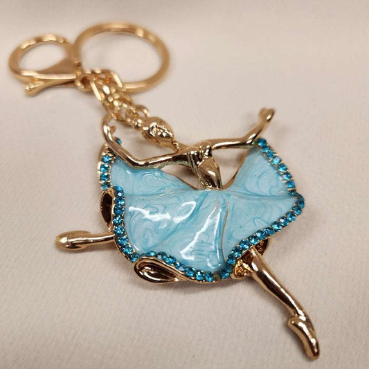 Ballerina shaped shaped purse charm