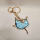 Full view of Ballerina shaped shaped purse charm