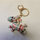 Detailed view of Colorful pony shaped purse charm