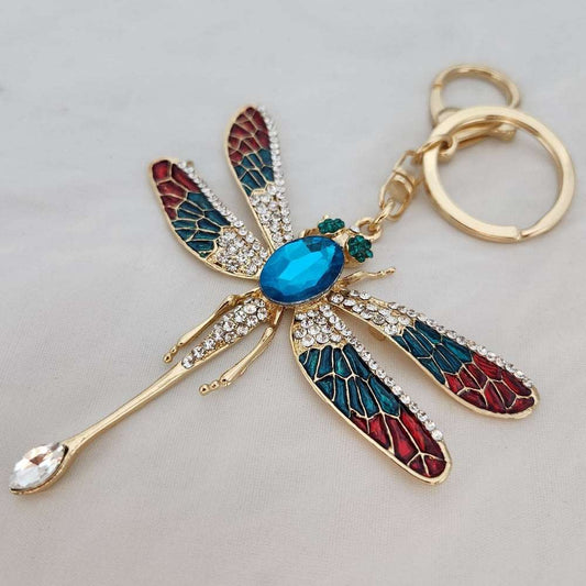 Colorful fire fly shaped purse charm 