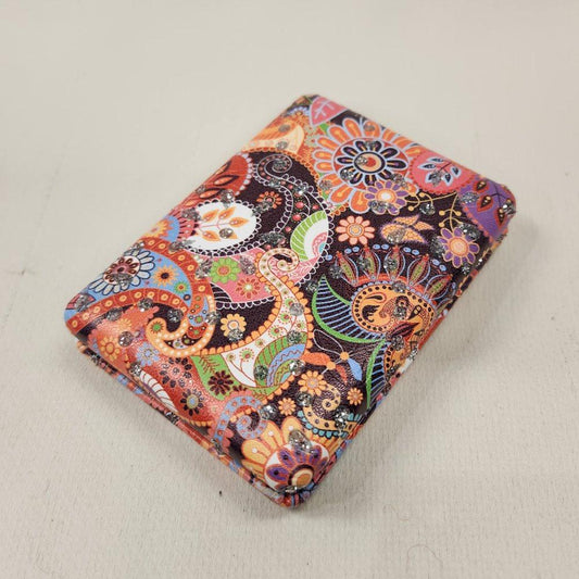 Pocket mirror in vibrant ethnic print