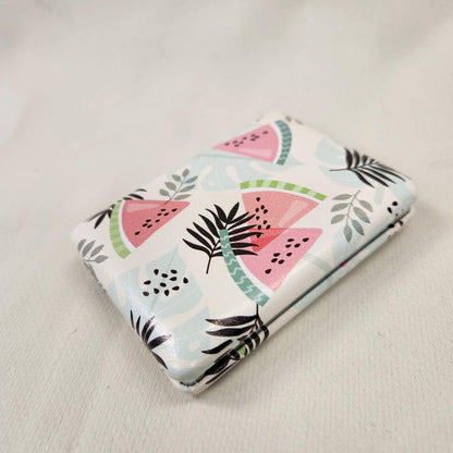 Pocket mirror with summery imprint