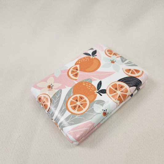 Lovely orange print pocket mirror 