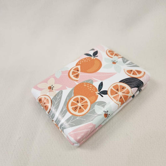Lovely orange print pocket mirror