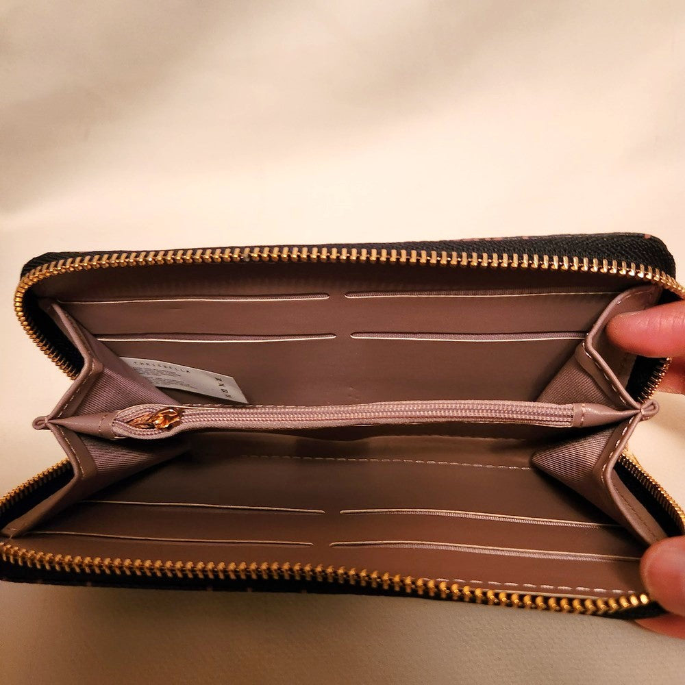 Inside view of matching wallet included with handbag