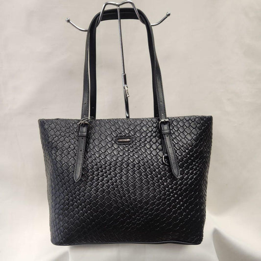 David Jones textured bag in black color