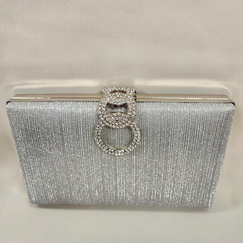 Another view of Elegant silver party purse
