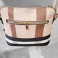 Rear view of Trendy plaid pattern side bag